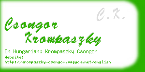 csongor krompaszky business card